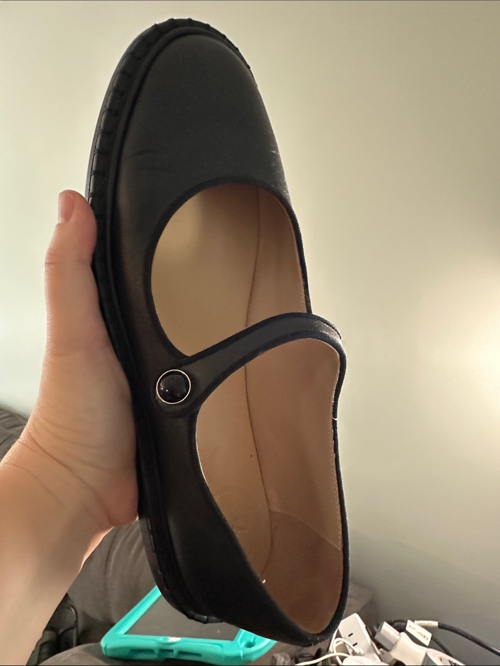 Chloe Black Leather Mary Jane Flats - Picture 7 of 8